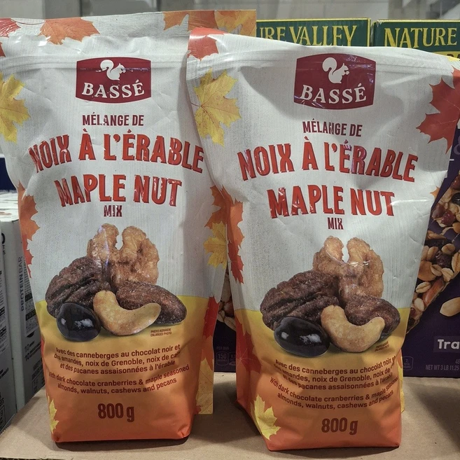 바쎄 메이플 넛 믹스 코스트코 견과 맥주 술 안주 사무실 간식, 2개, 800g - 쿠팡