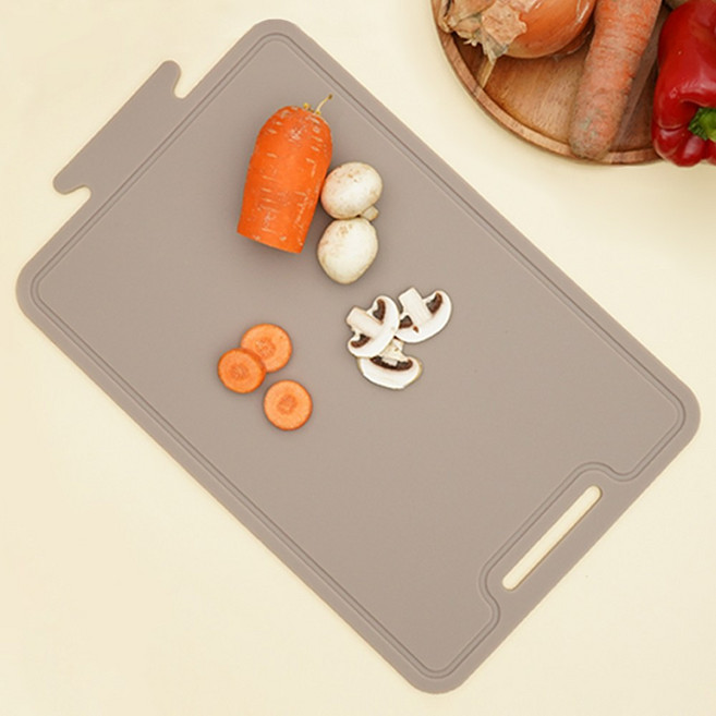 비비또 국산 두꺼운 실리콘 도마 대형, 웜그레이, 1개