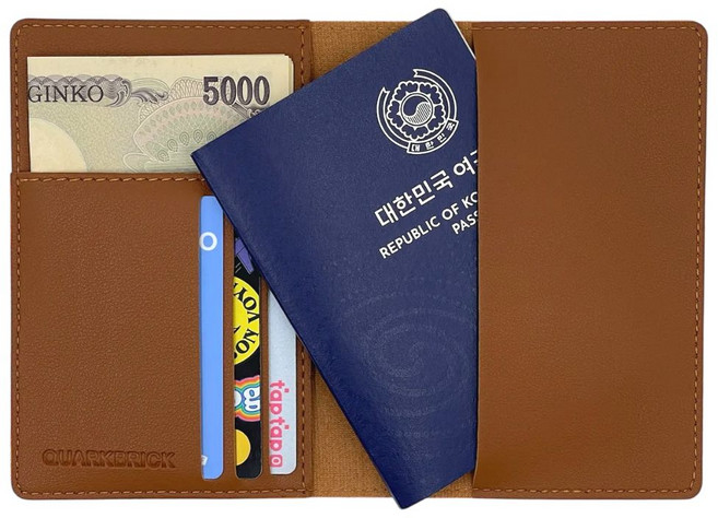 쿼크브릭 여권케이스 RFID차단 안티스키밍 여행지갑 커버