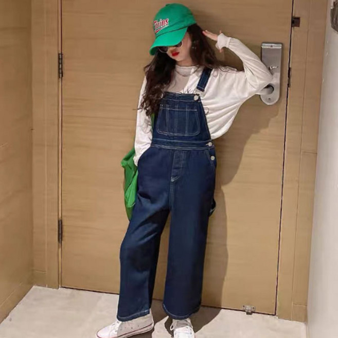 아동복 여아 주니어 청멜빵바지 데님팬츠 점프수트 1597