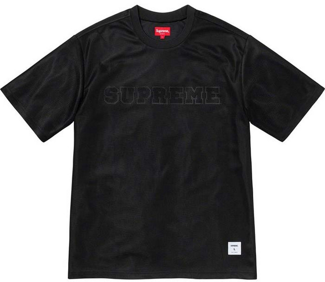 슈프림 남성 다즐 메쉬 반팔 셔츠 블랙