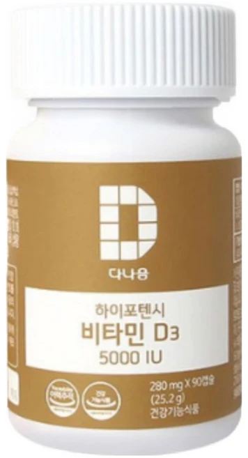 다나음 하이포텐시 비타민D3 5000IU 90정, 4개 - 쿠팡