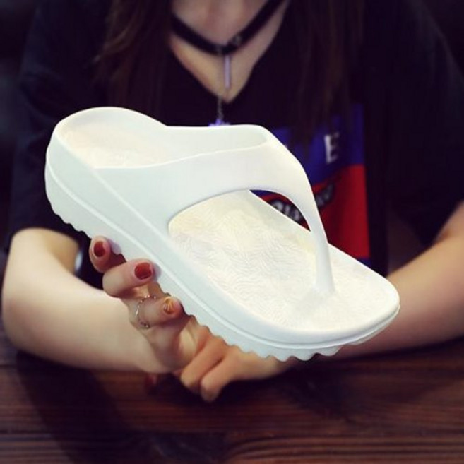 남자 여자 여름 소프트 키높이 쪼리 슬리퍼 초경량 무중력 아치 서포트 푹신한 쿠션 통굽슬리퍼