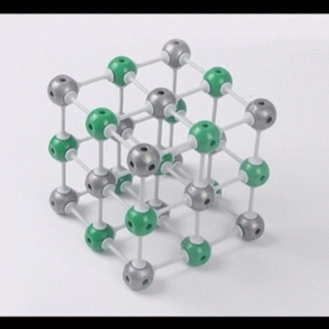 염화나트륨 결정 입체 면심 입방구조 모형 배열 만들기 학교 교과서 실험실 중등 화학식 기자재 화학 관찰