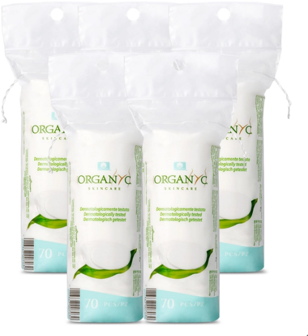 콜만 오가닉 뷰티패드 화장솜 70매x 5, 70개입, 5개