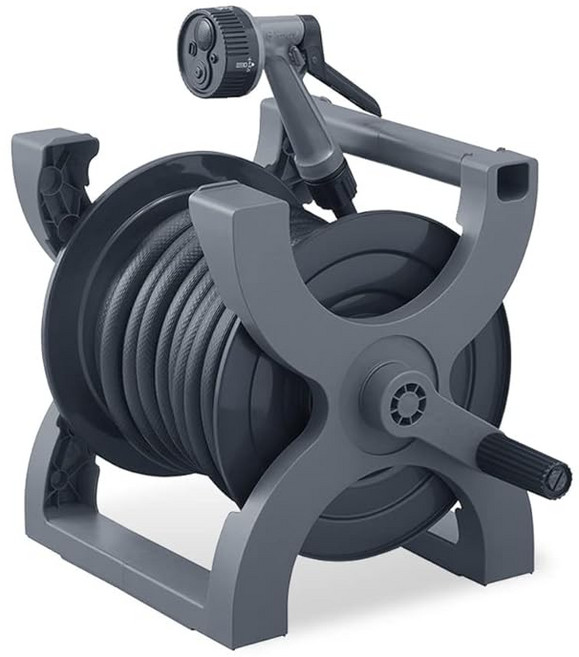 아이리스 오야마 엑스 호스 릴 20m 다크 그레이블랙 급수 호스 세차 ECO XHR-20E, 1개, 상세페이지 참조