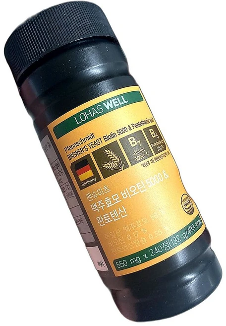 로하스웰 독일 맥주효모 비오틴 판토텐산, 1개, 240정 - 쿠팡