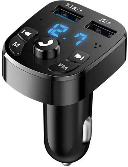 자동차 차량용 충전기 핸즈프리 리시버 송신기 시거잭 FM 블루투스 오디오 듀얼 USB MP3 플레이어 오토라디오 3.1A 고속 액세서리, [01] Black, 01 Black, 01 Black