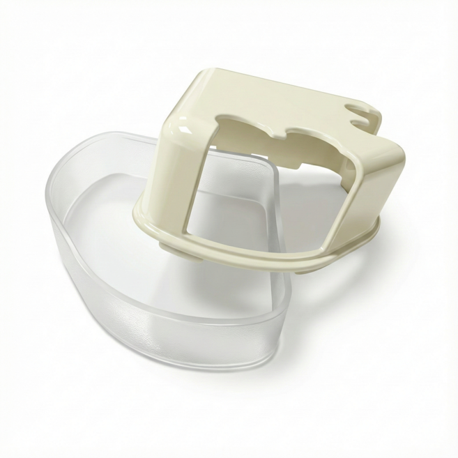 NRC 하트케이크 습식은신처 B-3 크레습은 파충류산란, 1개, 크림 화이트