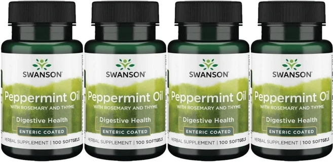 스완슨 페퍼민트 오일, 4개, 100정 - 쿠팡