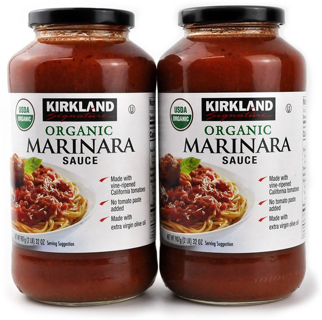 커클랜드 시그니쳐 유기농 마리나라 토마토소스 907g x 2병, 1개, 1.814kg