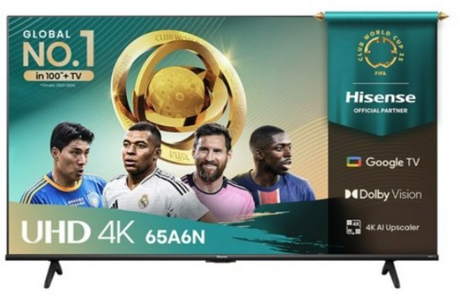 HISENSE 4K UHD LED 스마트TV 43A6N, 165cm(65in), 65A6N, 스탠드형, 방문설치
