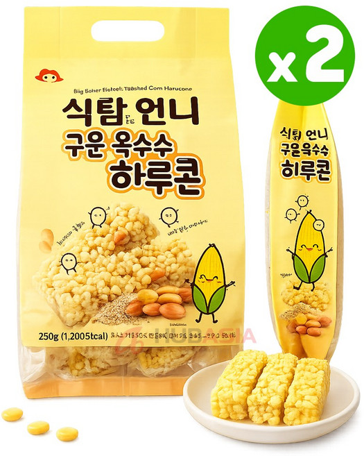 식탐언니 구운옥수수 하루콘, 2개, 250g