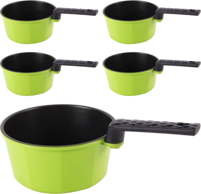 키친아트 국산 오페라 소스팬 편수 냄비, 16cm, 혼합색상, 5개