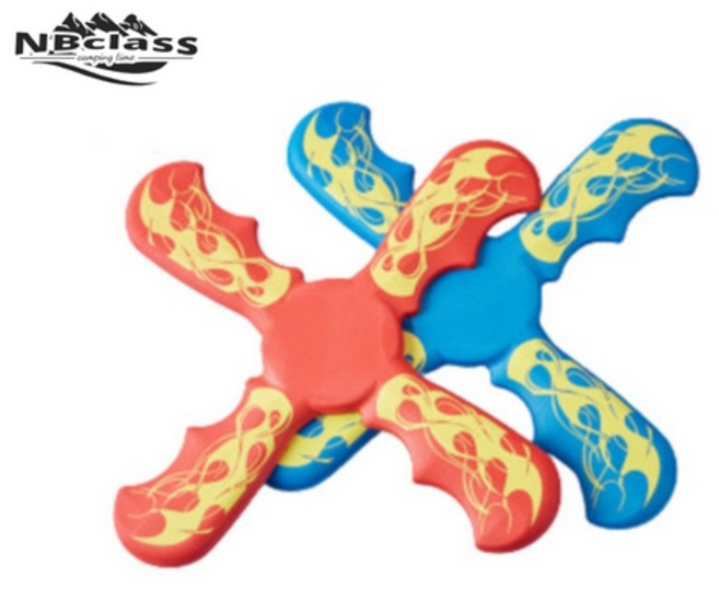 NBclass 캠핑게임 잘돌아오는 부메랑, 레드+블루, 1개