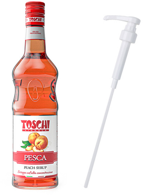 토스키 복숭아 시럽 펌프세트 1000ml TOSCHI 피치, 1개, 1L