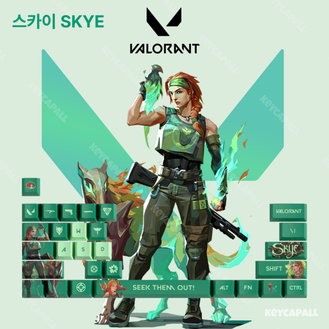 [ 키캡올 ] NEW VALORANT 발로란트 29키 키캡 / 척후대, 브리치