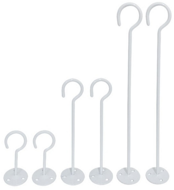 물음표천장고리 천정후크 행잉화분 캐노피 다용도 훅걸이, 화이트, 6개