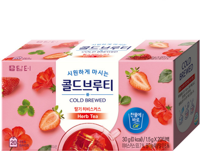 담터 콜드브루티 딸기히비스커스, 1.5g, 20개입, 1개