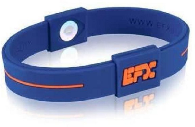 EFX 퍼포먼스 순수 실리콘 팔찌 균형 유연성, 블루/오렌지, 1개