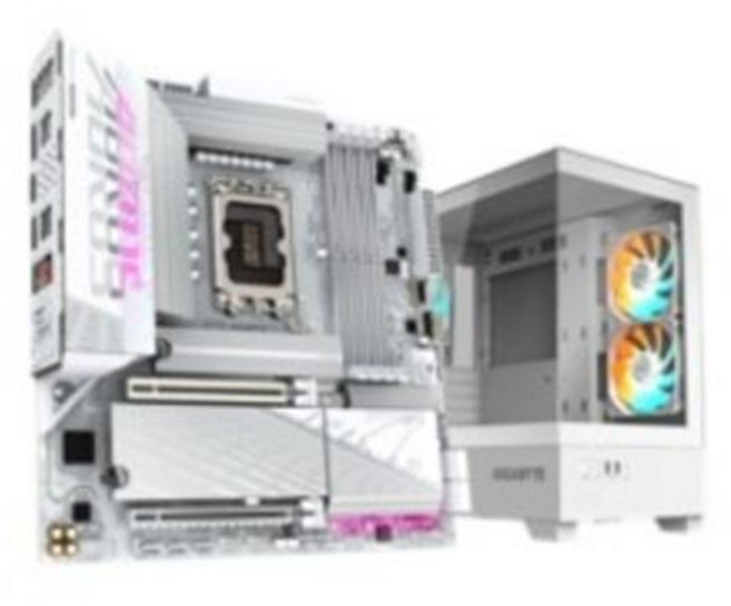 (GIGABYTE) (M/B) B860M AORUS ELITE WIFI6E ICE + (CASE) C201 PANORAMIC ICE 제이씨현, B860M AORUS ELITE WIFI6E + 케이스