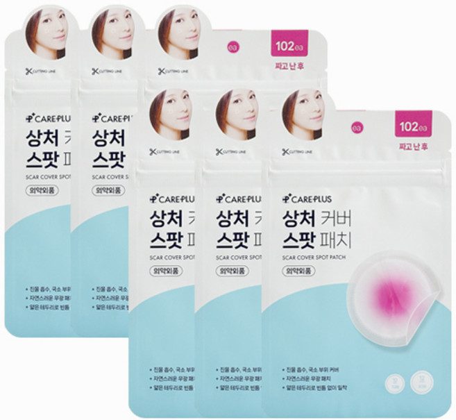 올리브영 케어플러스 상처커버 스팟 패치, 102개입, 6개