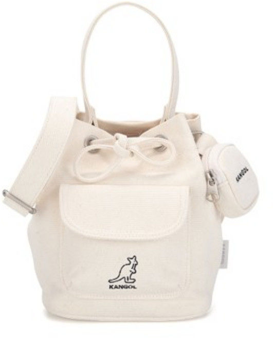 럭키 캔버스 버켓백 3951 아이보리