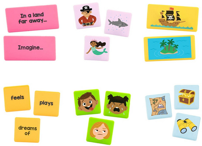 러닝리소스 EDI2928 스토리텔링 도미노 75PCS 유아 언어발달, 1개