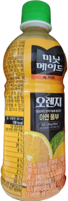 코카콜라 미닛메이드 시그니처 오렌지, 350ml, 4개
