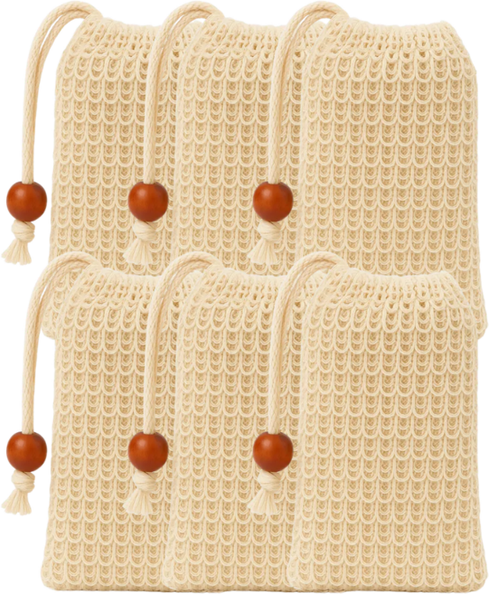 편안가온 풍성한 거품 순면 비누 거품망, 6개