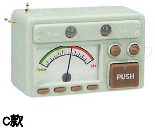 M.M小舖 轉蛋 扭蛋 謊言偵測機模型 全4款, 1個, C款/白色-錶針1B510