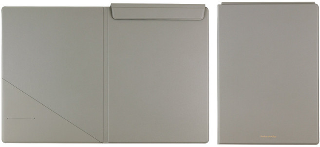 페니체 A4 마그넷 클립 파일 카페 자석 PU 가죽 서류철 메뉴판 제작 디자인 파일, 1개, 라이트그레이