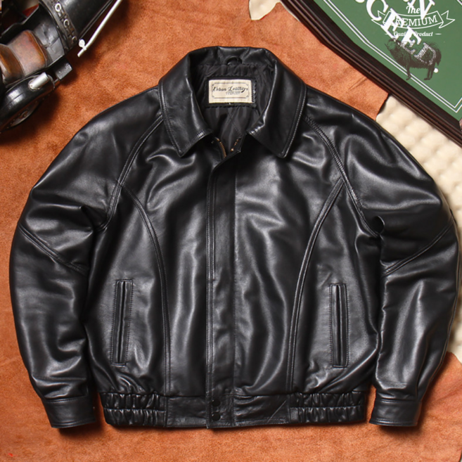 수입 뉴질랜드 100% 진짜 양가죽 천연 빅사이즈 리얼레더 남자 양가죽자켓 레더점퍼 라이딩 하객룩