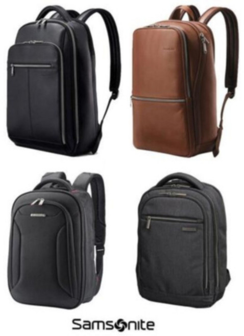 쌤소나이트 슬림 가죽 백팩 랩톱 노트북 가방 제논 콤비 모던