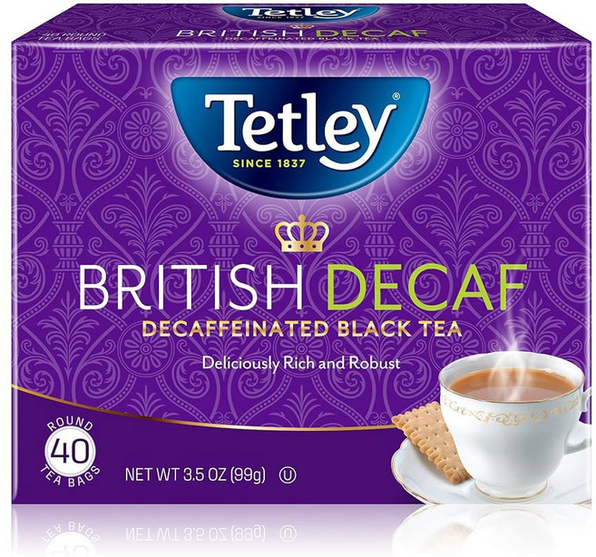 테틀리 브리티시 블렌드 프리미엄 홍차 티백 80개 4팩, DECAF Black Tea, 40 Count Pack of 6