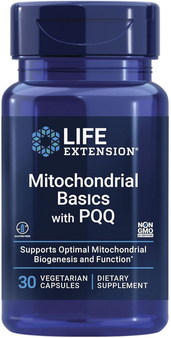LIFE EXTENSION Mitochondrial Basics PQQ素食膠囊, 1罐, 30顆
