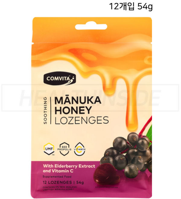 콤비타 UMF10+ 마누카허니 로젠지 엘더베리 비타민C 54g, 1개