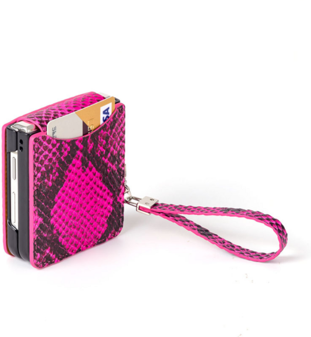 본아띠 로뎀 천연소가죽 아나콘다 카드 제트플립 케이스