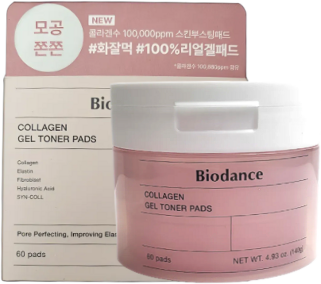 바이오던스 콜라겐 겔 토너 패드 140g, 60매입, 1개