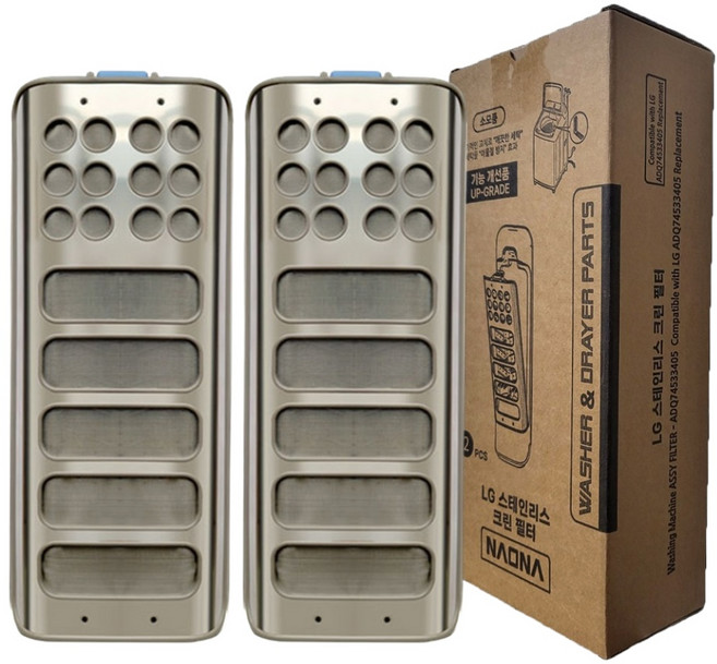 나오나 LG 통돌이 세탁기 블랙라벨 스텐 크린 필터 플러스 호환, 2개, 혼색