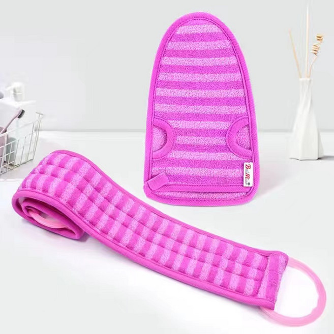 오션타올 알뜰 스펀지 샤워타올 바디 + 바디글러브 2개, 핑크색, 1개