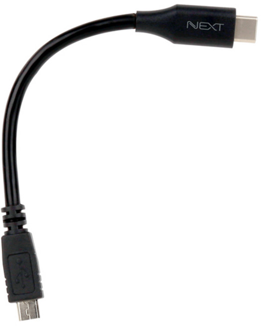 USB 마이크로 5핀 to C타입 OTG 데이터 케이블, 1개