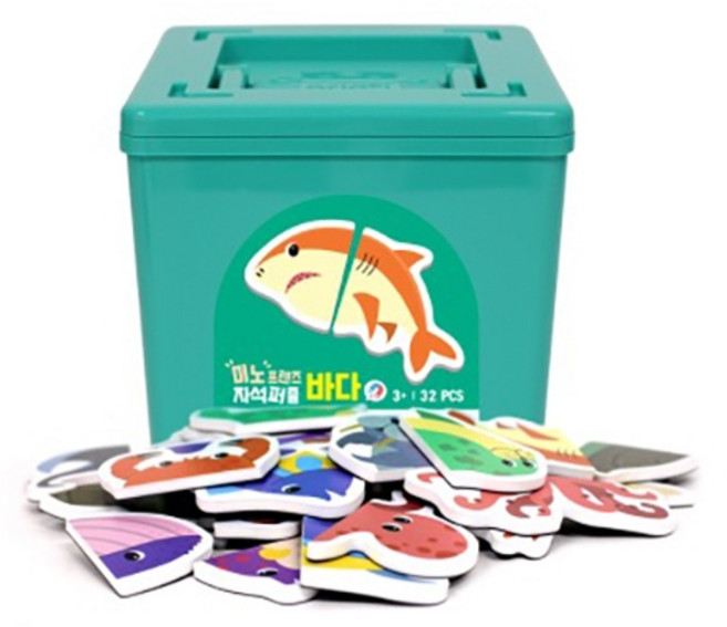 아리아띠 미노프렌즈 자석퍼즐 /과일 동물 바다 탈것 중 선택/MRMP-062/자석교구/ 159433