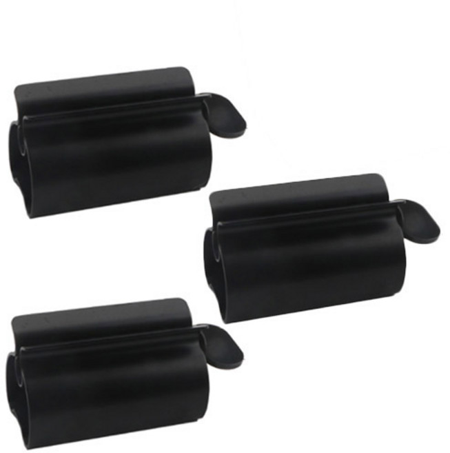 1+1+1 스텐(304) 치약 디스펜서 치약짜개 튜브링거 핸드크림스탠드 디스펜서, 블랙, 3개, 중형