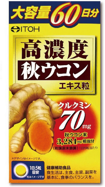 ITOH爽快甘錠狀食品 日本進口薑黃素 高CP值應酬族必備 台灣公司貨, 300顆, 1罐