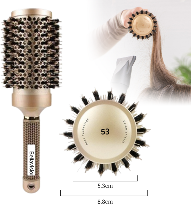 벨라비전 볼륨 대왕 왕 롤빗 고급 세라믹 알루미늄 브러쉬, 1개, 53호
