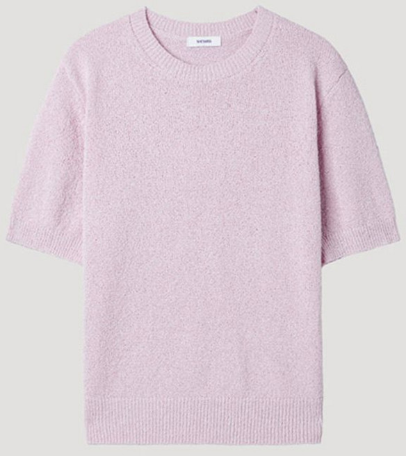 쉬즈미스 라운드넥 하프 슬리브 니트 SSKPOP22650 PI