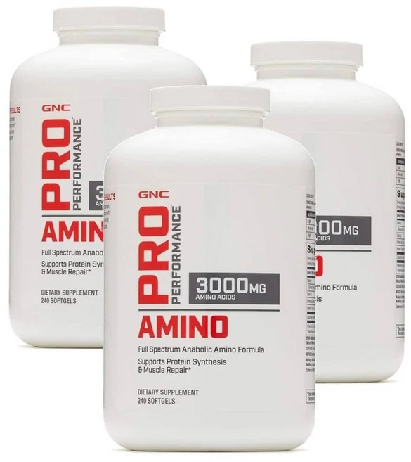 GNC 프로 퍼포먼스 아미노 3000mg, 3개, 240정 - 쿠팡