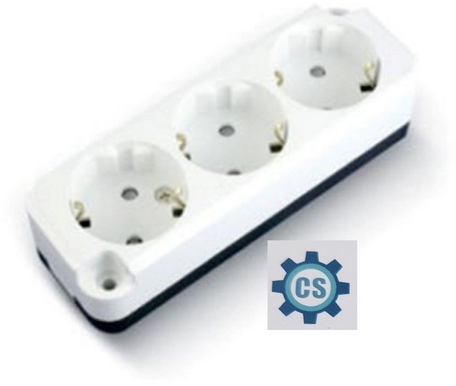 접지 노출 나사타입 콘센트 3구, 2개