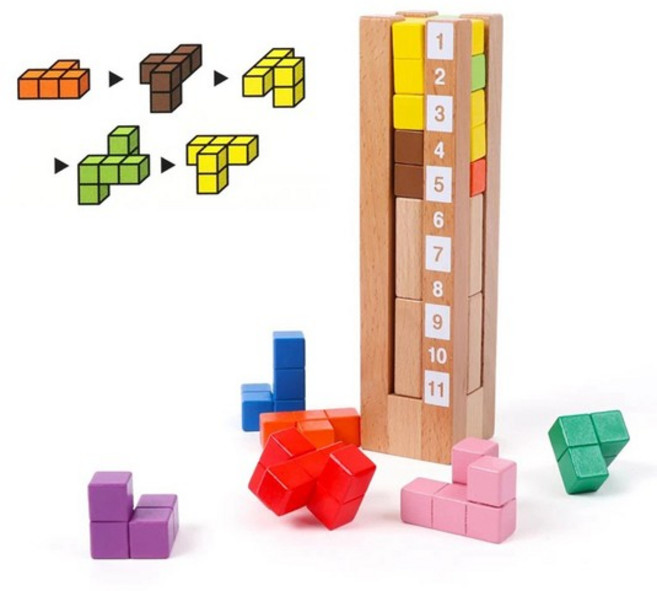 테트리스 보드게임 헥서스 젠가 스마트게임즈 IQ퍼즐게임 가족게임 커플젠가 보드게임 W116, 없음, 1개